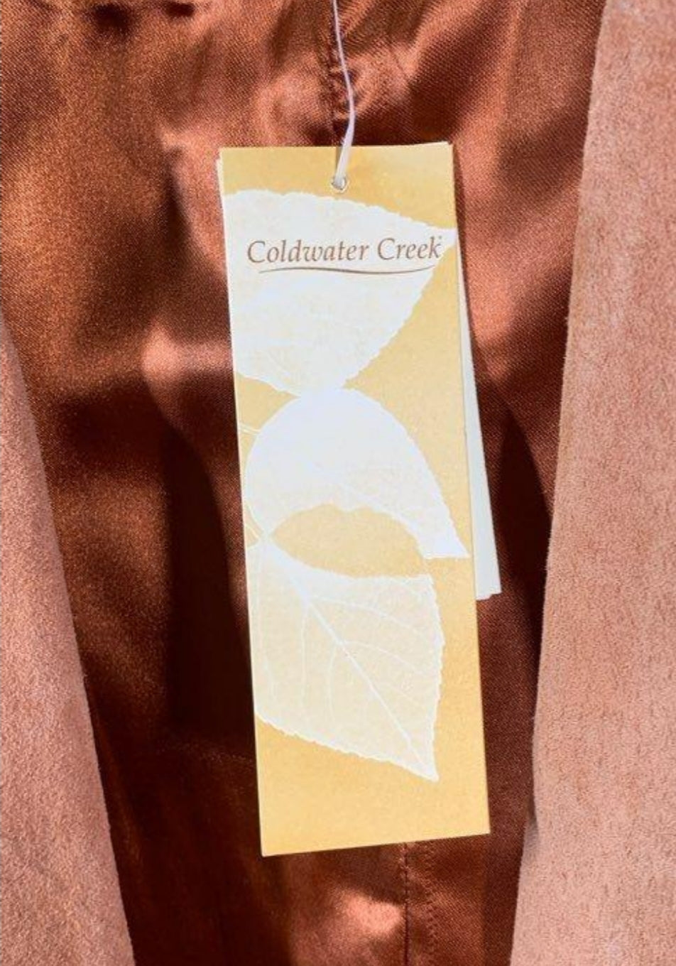 NWT *Women's Coldwater Creek Terracotta Leather/Suede Duster Coat (16)