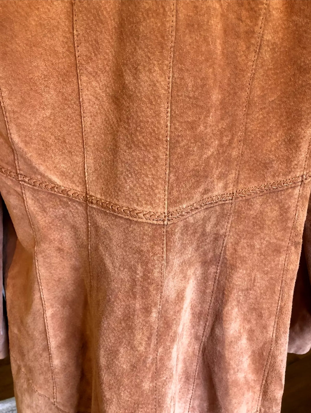 NWT *Women's Coldwater Creek Terracotta Leather/Suede Duster Coat (16)