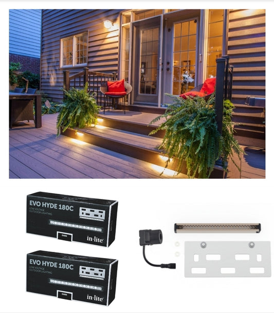 NIB *Two (2) Boxes EVO HYDE 180c Outdoor Lighting, Low Voltage, "Undercap Lighting"