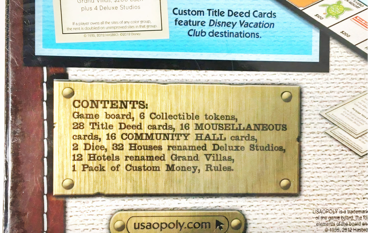 NIB *Monopoly Disney Vacation Club Edition Board Game Hasbro 2012