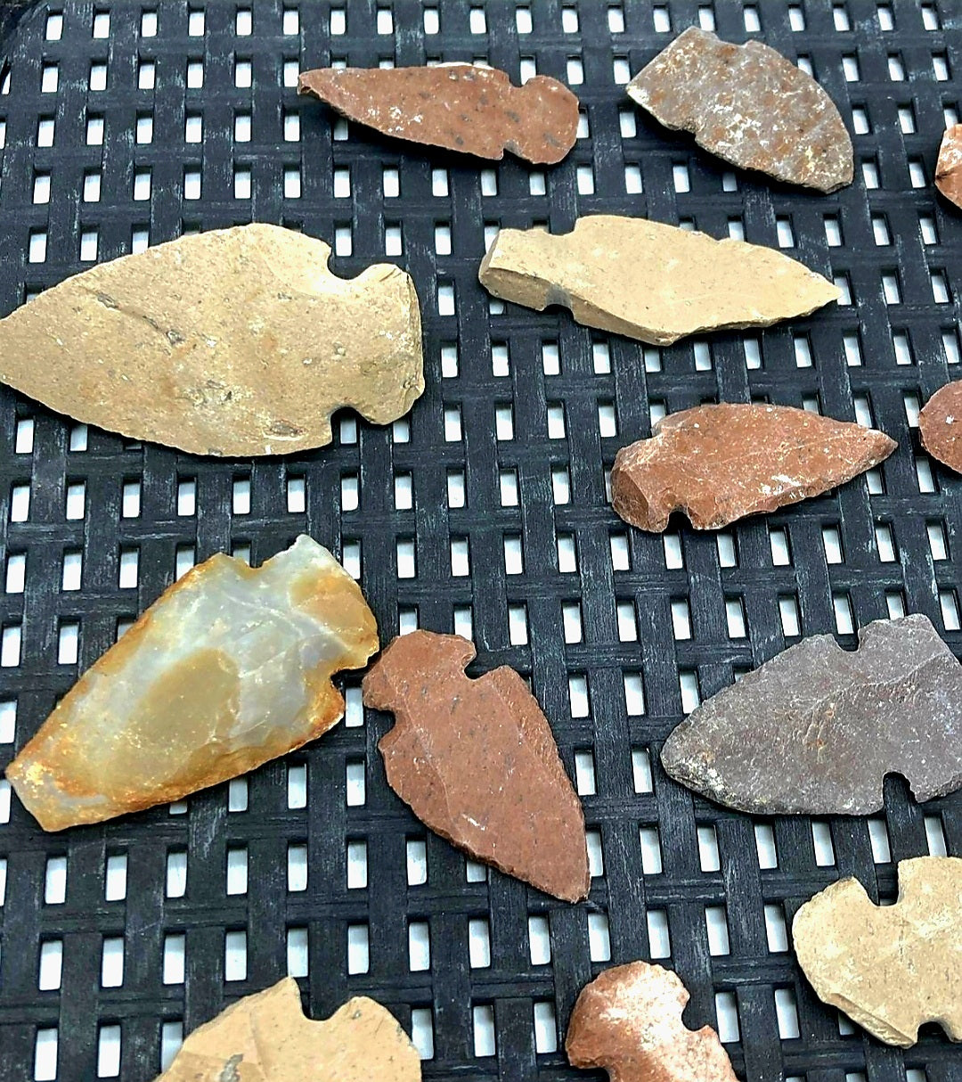 Great *Assortment of 21 Stone Arrowheads