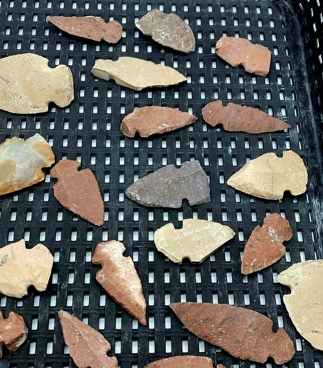 Great *Assortment of 21 Stone Arrowheads
