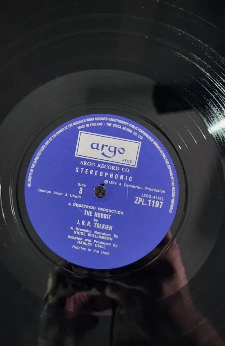 L@@K *J.R.R. Tolkien: The Hobbit 4/LP Read by Nicol Williamson (Argo ZPL 1196/9)