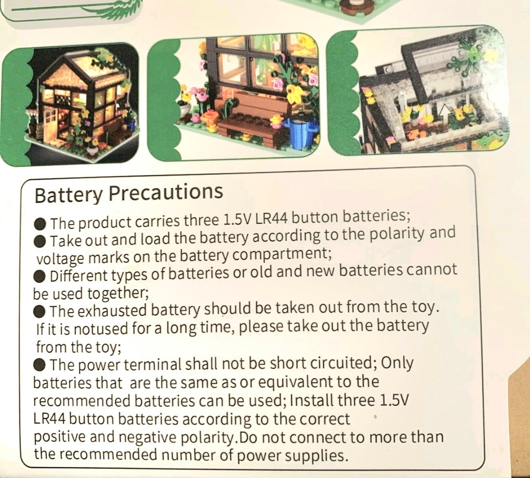 NIB *QLT Flower House Building Set Lego Friends Compatible Lights Up