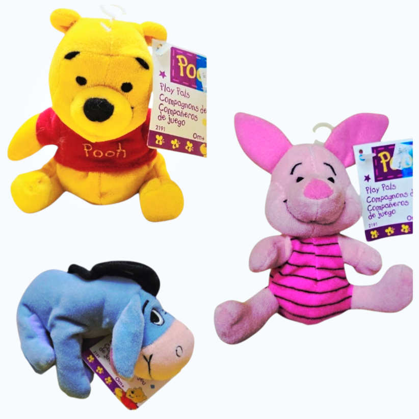 NEW *Three (3) "Winnie-the-Pooh" Play Pals Pooh Eeyore Piglet Toys
