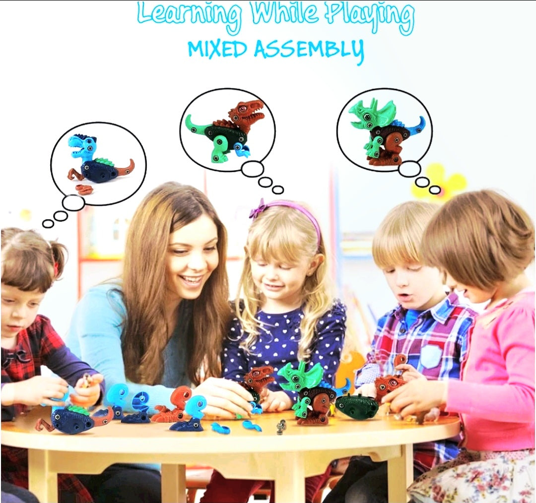 NIB *Leonmake: DINOSAUR Building - Take Apart for Kids STEM 3-Pack Toys (Ages 3-5)