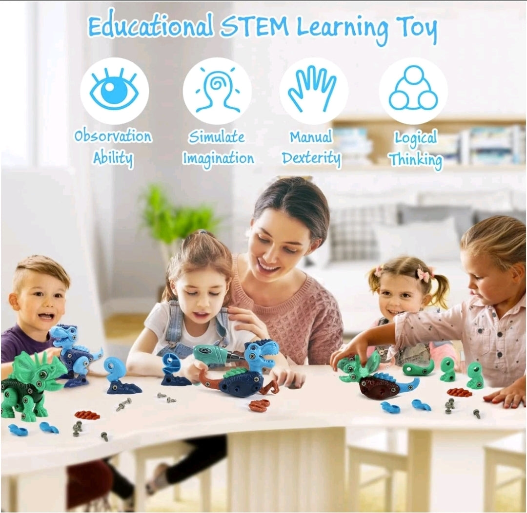 NIB *Leonmake: DINOSAUR Building - Take Apart for Kids STEM 3-Pack Toys (Ages 3-5)