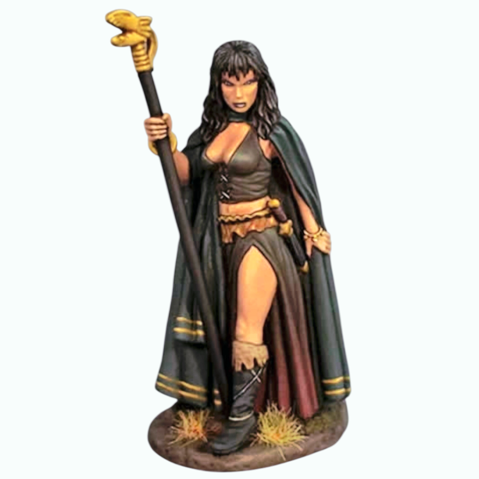 NIB *Dark Sword Miniatures DSM-1168 Evil Female Mage w/ Scepter Pewter Figure