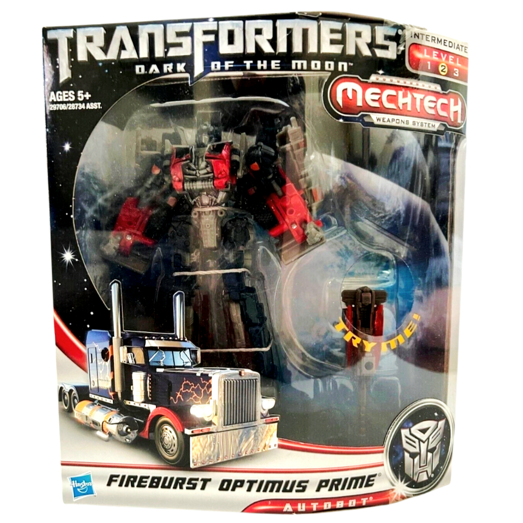 NIB *Transformers: Dark of the Moon MechTech Voyager Class Fireburst Optimus Prime