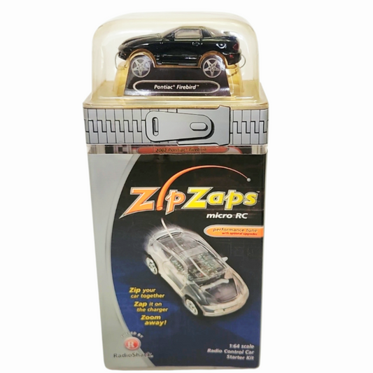 NIB *Zip Zaps Micro RC Pontiac Firebird RARE (2003) Radio Shack B-146 Black Car