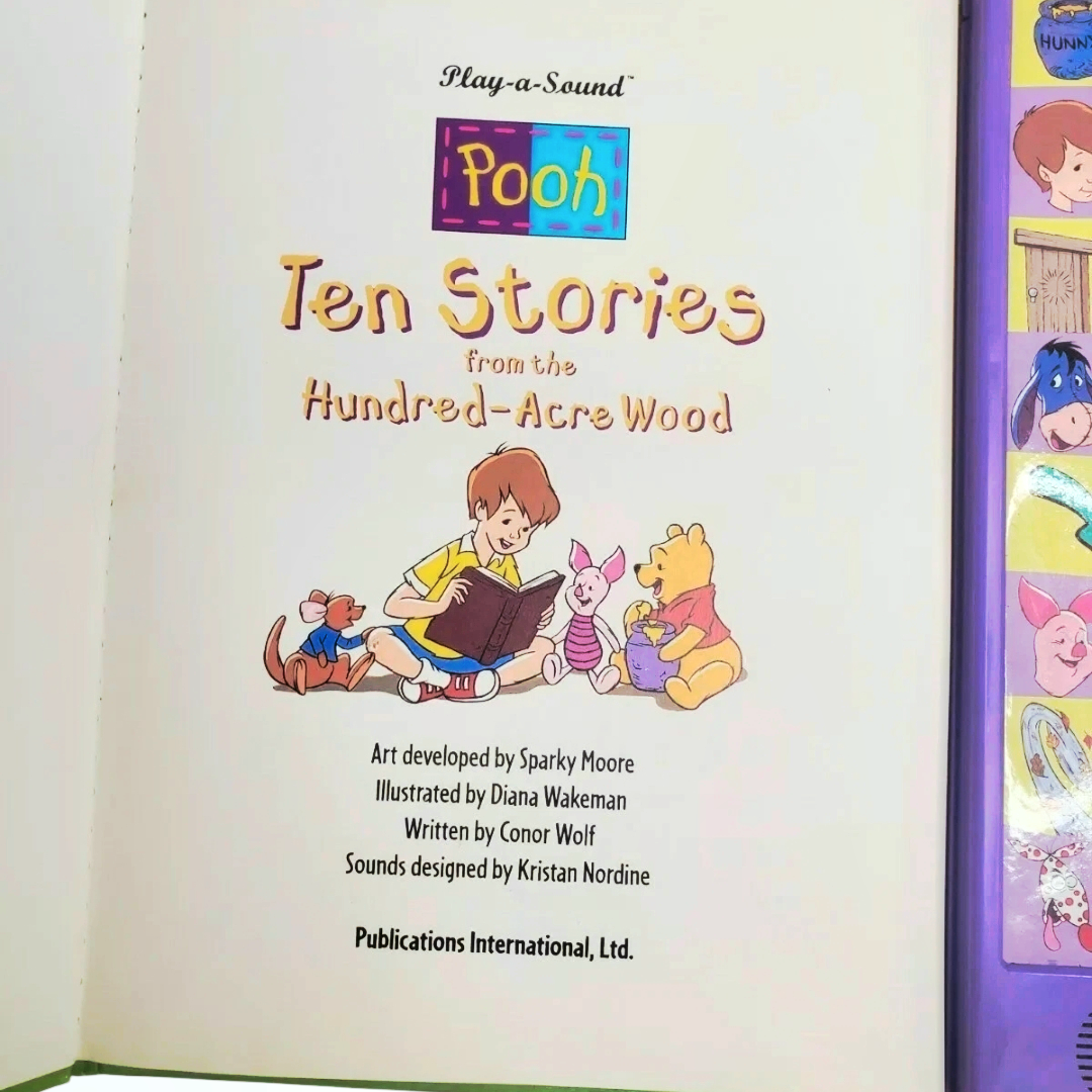 NEW *Pooh "Ten Stories From Hundred Acre Wood" (Play-A-Sound) Hardcover Book