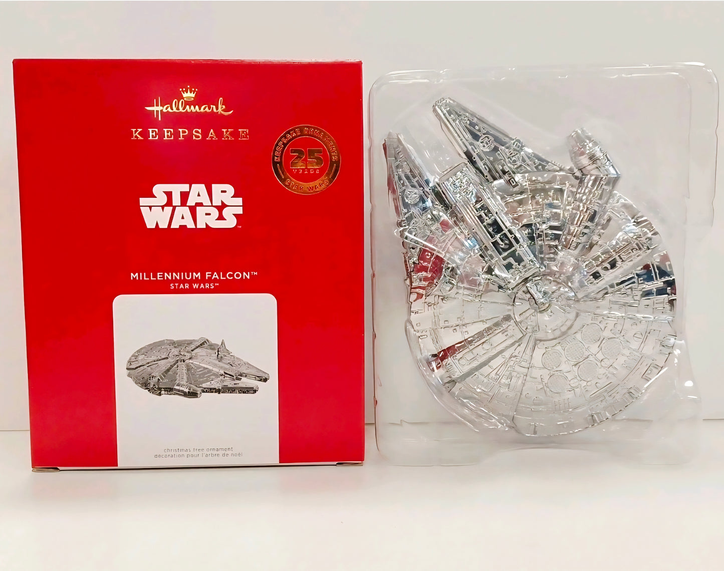 Hallmark Keepsake *2021 Star Wars Millennium Falcon Metal Ornament 25th Anniversary