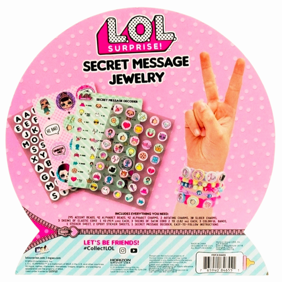 NIP *LOL Surprise! Secret Message Jewelry Kit (400pc) MGA Design Create Kids 5+
