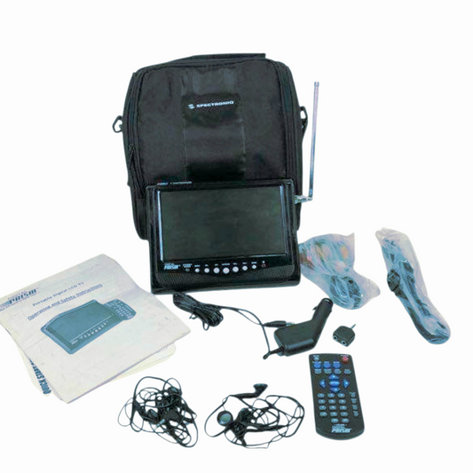 Nice *Digital Prism (ATSC-710) 7" Portable Handheld LCD TV w/ Remote, Bag, Charge Cables