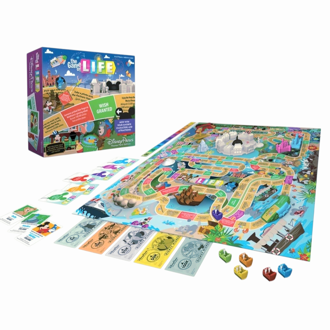 NIB *The Game of Life: Disney Parks Theme Park Edition Board Game (2-4 Players)