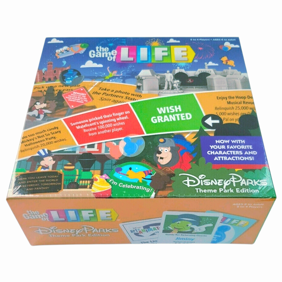 NIB *The Game of Life: Disney Parks Theme Park Edition Board Game (2-4 Players)