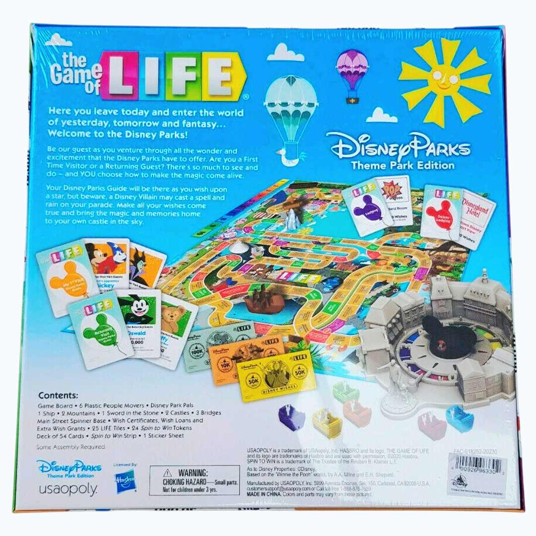 NIB *The Game of Life: Disney Parks Theme Park Edition Board Game (2-4 Players)
