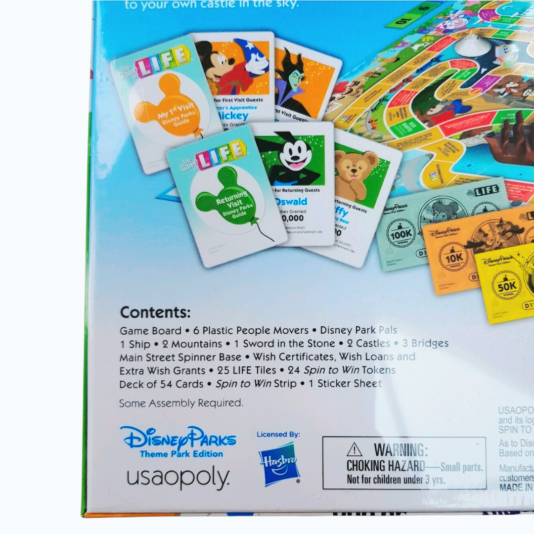 NIB *The Game of Life: Disney Parks Theme Park Edition Board Game (2-4 Players)