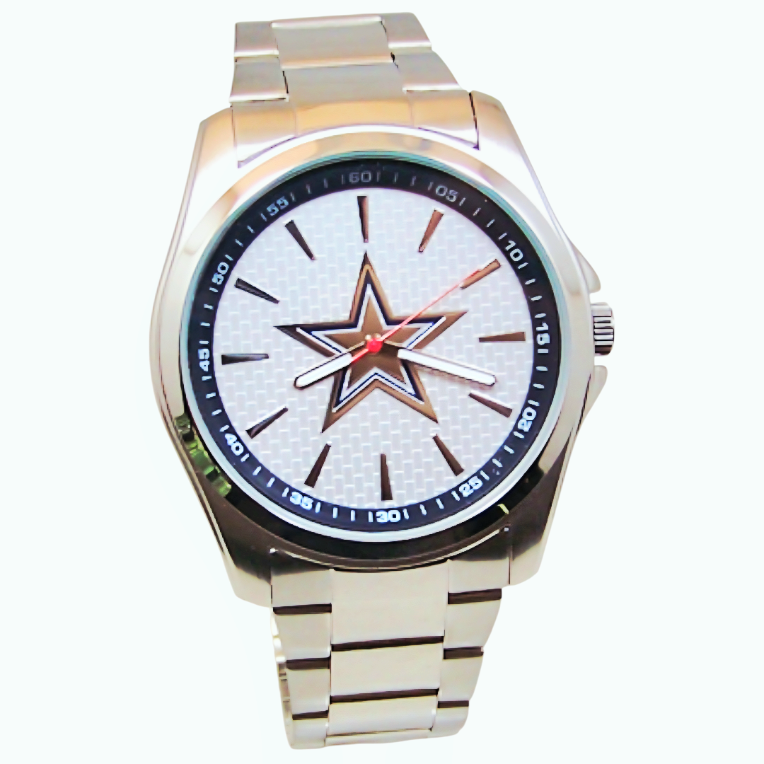 NEW *Dallas Cowboy Men's 3-Hand Analog Watch by Avon Dallas Logo in Padded Case
