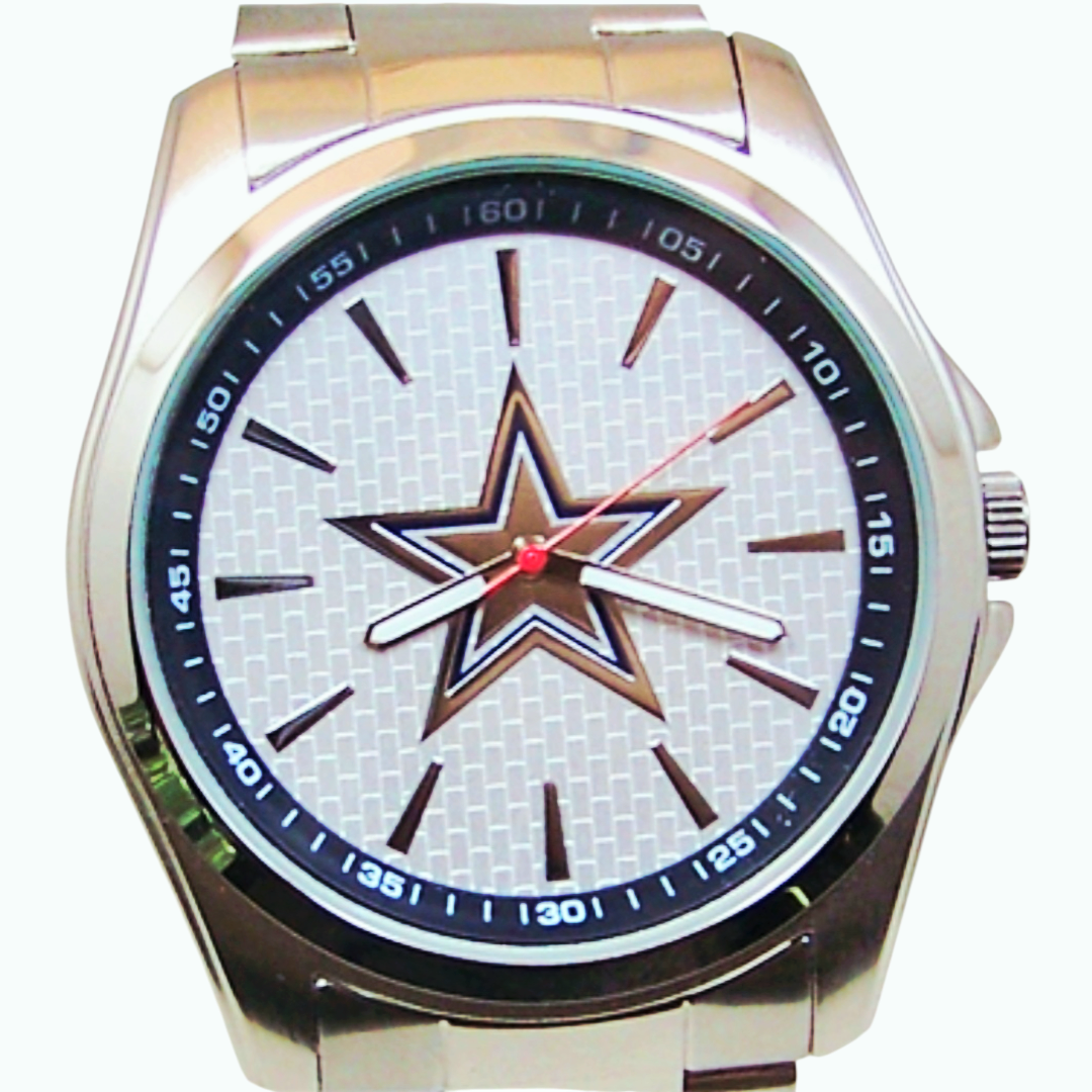 NEW *Dallas Cowboy Men's 3-Hand Analog Watch by Avon Dallas Logo in Padded Case