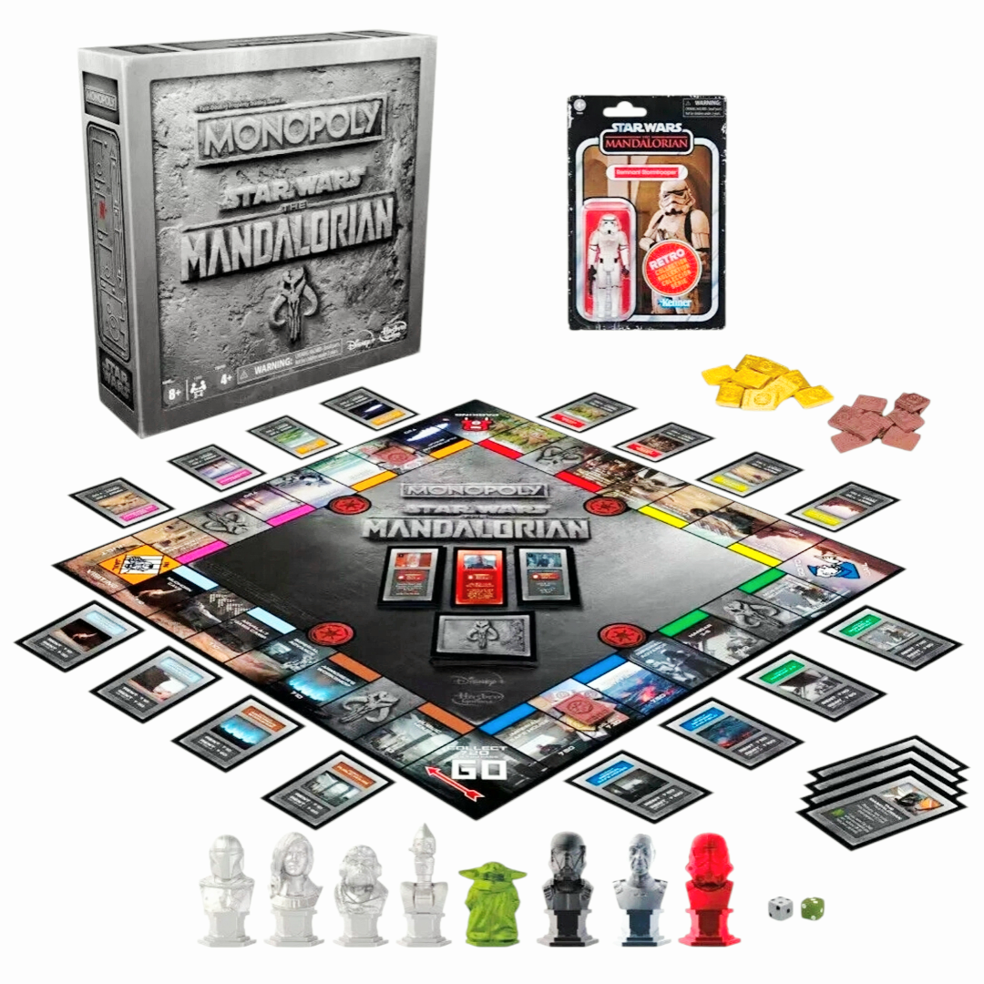 NIB *Monopoly: Star Wars The Mandalorian Collector's Edition w/ Retro StormTrooper Figure