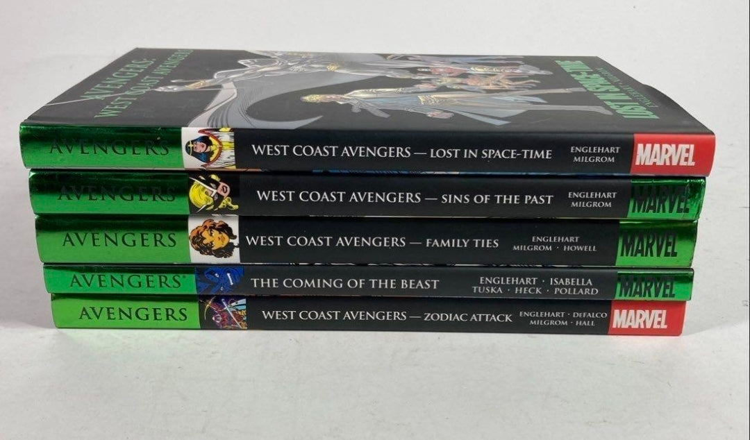 FIVE (5) *Avengers West Coast Hardback Epic Collection Marvel Books