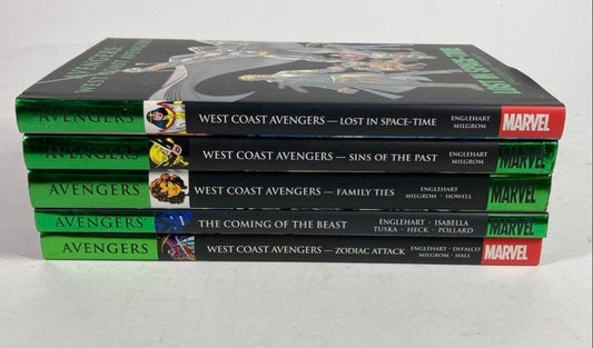 FIVE (5) *Avengers West Coast Hardback Epic Collection Marvel Books