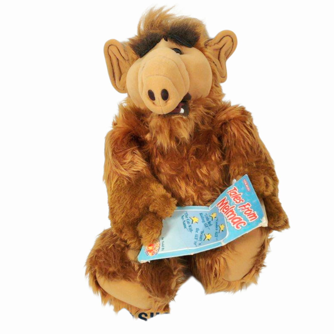 Vtg *Coleco 1987 Talking ALF 18" Cassette Player 4Books/2Tapes Storytelling Alien