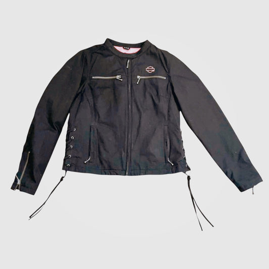 Nice *Harley-Davidson Woman's Black and Pick Motorcycle Jacket (S)
