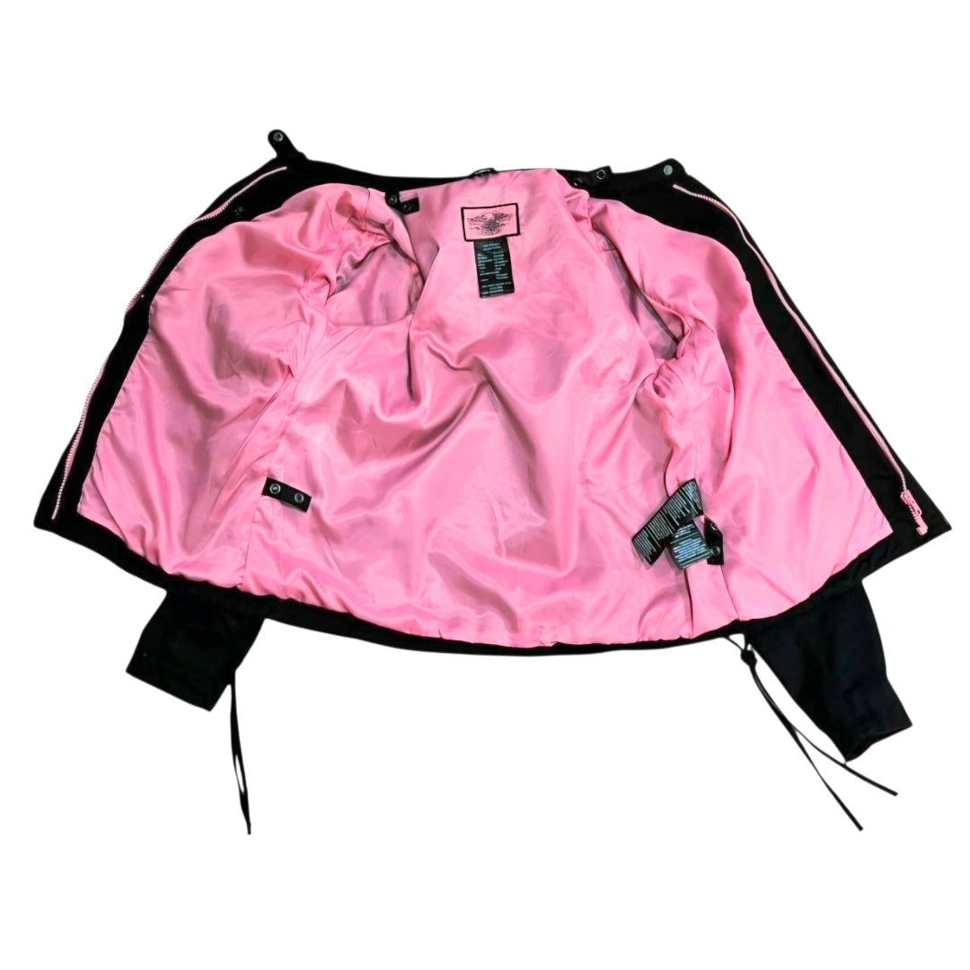 Nice *Harley-Davidson Woman's Black and Pick Motorcycle Jacket (S)