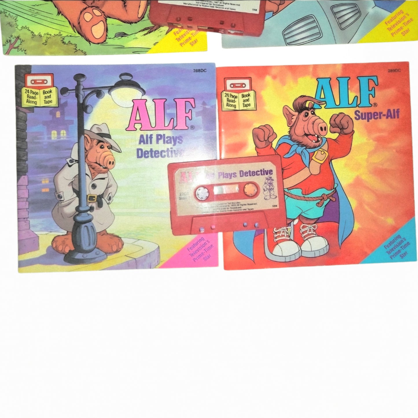 Vtg *Coleco 1987 Talking ALF 18" Cassette Player 4Books/2Tapes Storytelling Alien
