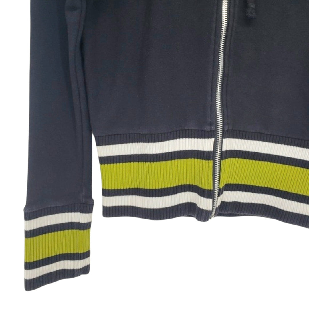 Vtg. *Harley-Davidson "Property Of" Hoodie Rhinestone & Striped Trim (M)