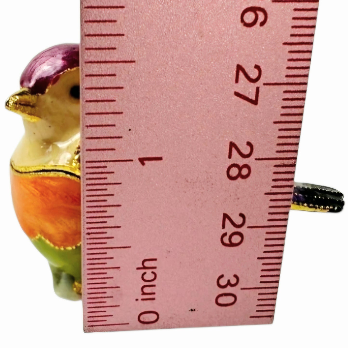 Vintage-Style Enameled Bird Trinket Box – Jeweled Hinged Keepsake Box