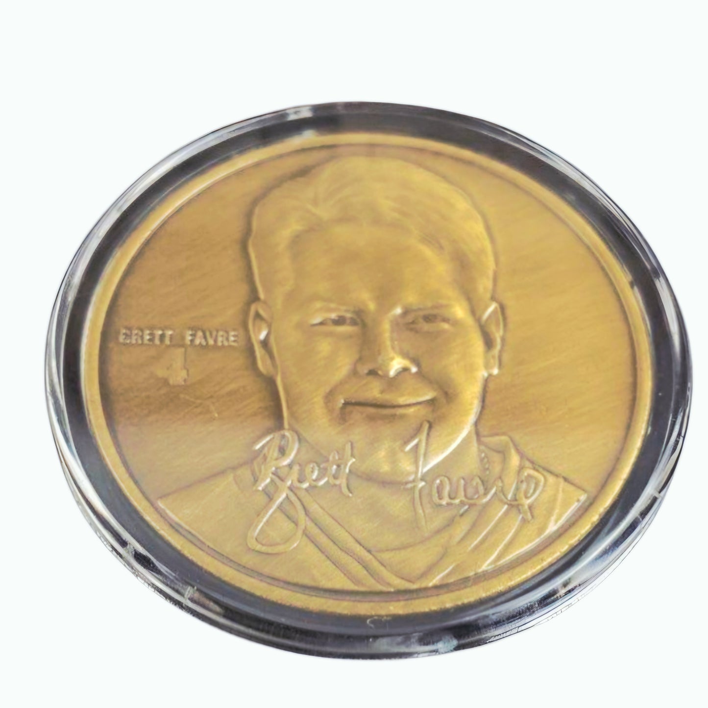 Brett Favre Highland Mint Bronze Coin Limited Edition COA /25000 Low Serial 00292