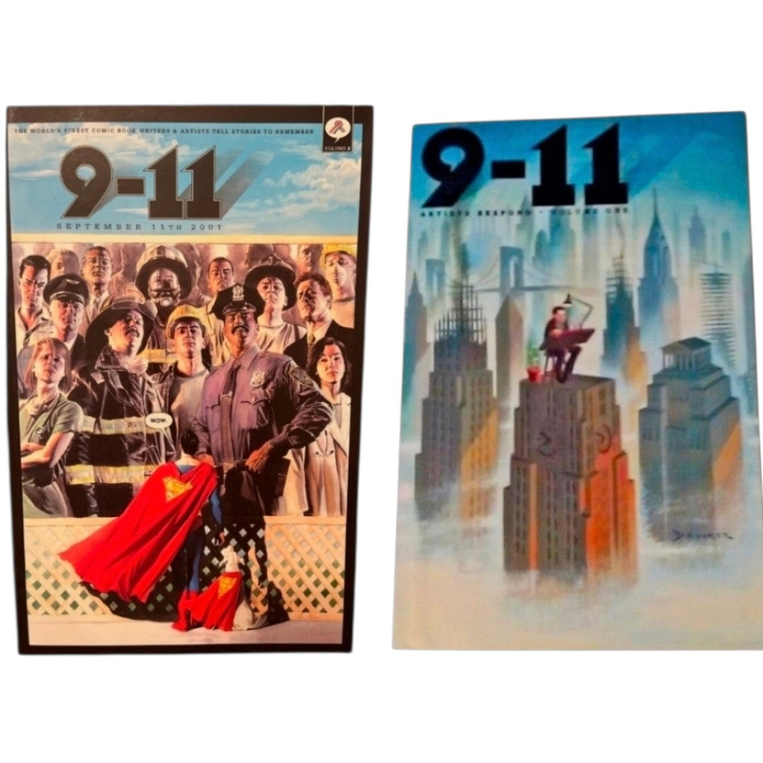 9-11: Artists Respond Volumes 1 & 2 Complete Set (DC Comics, 2002) - Bagged/Boarded