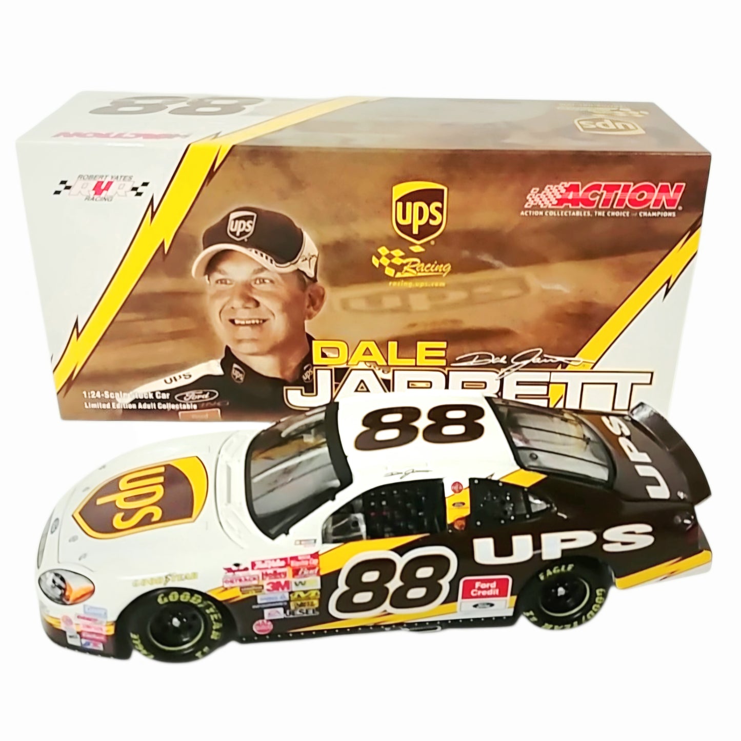 NIB *Dale Jarrett #88 UPS 2003 Ford Taurus Action 1/24 Scale Diecast Stock Car