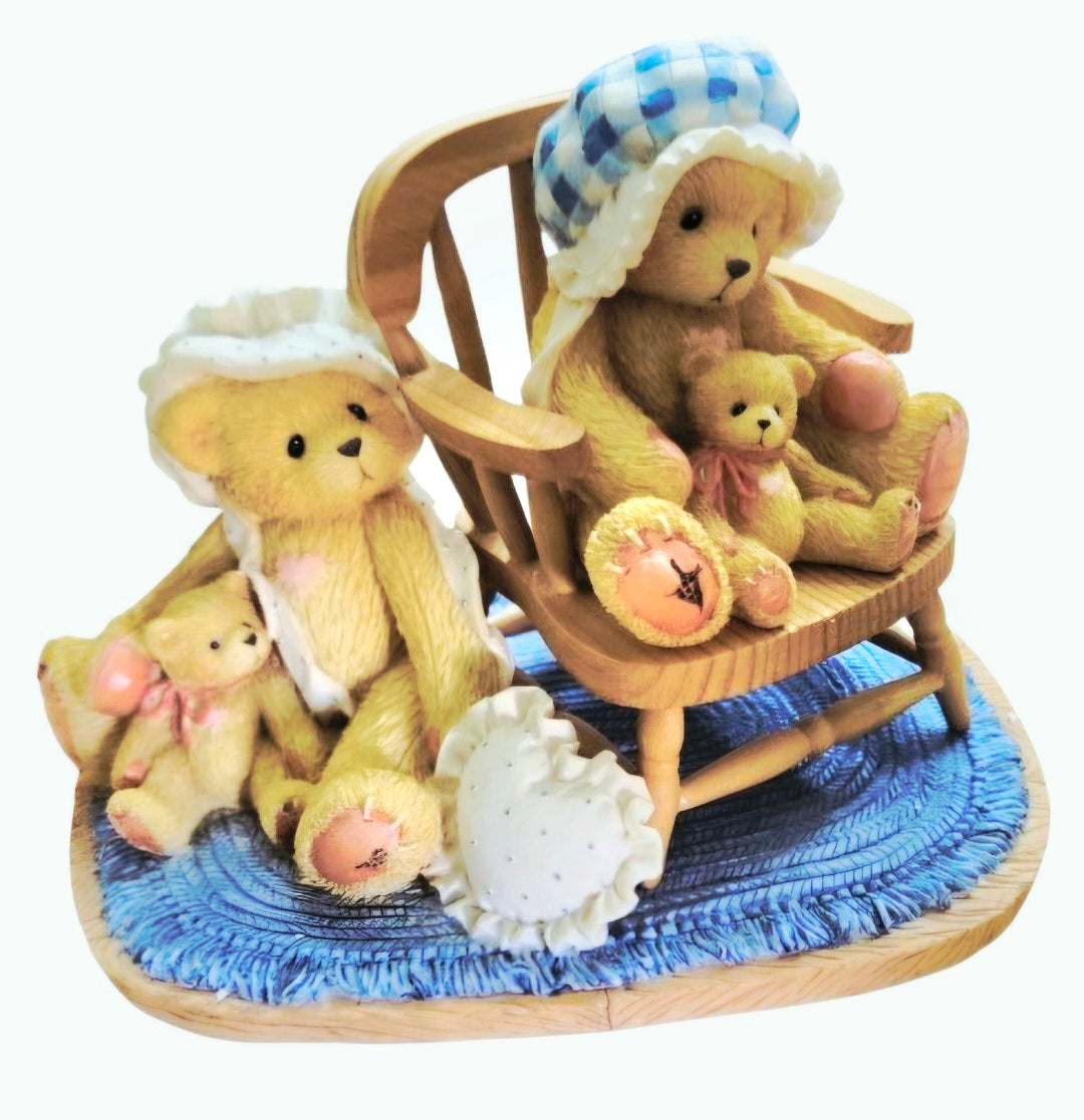 Cherished Teddies 1995 "Priscilla and Greta" Figurine 128031 Vintage Limited Ed.