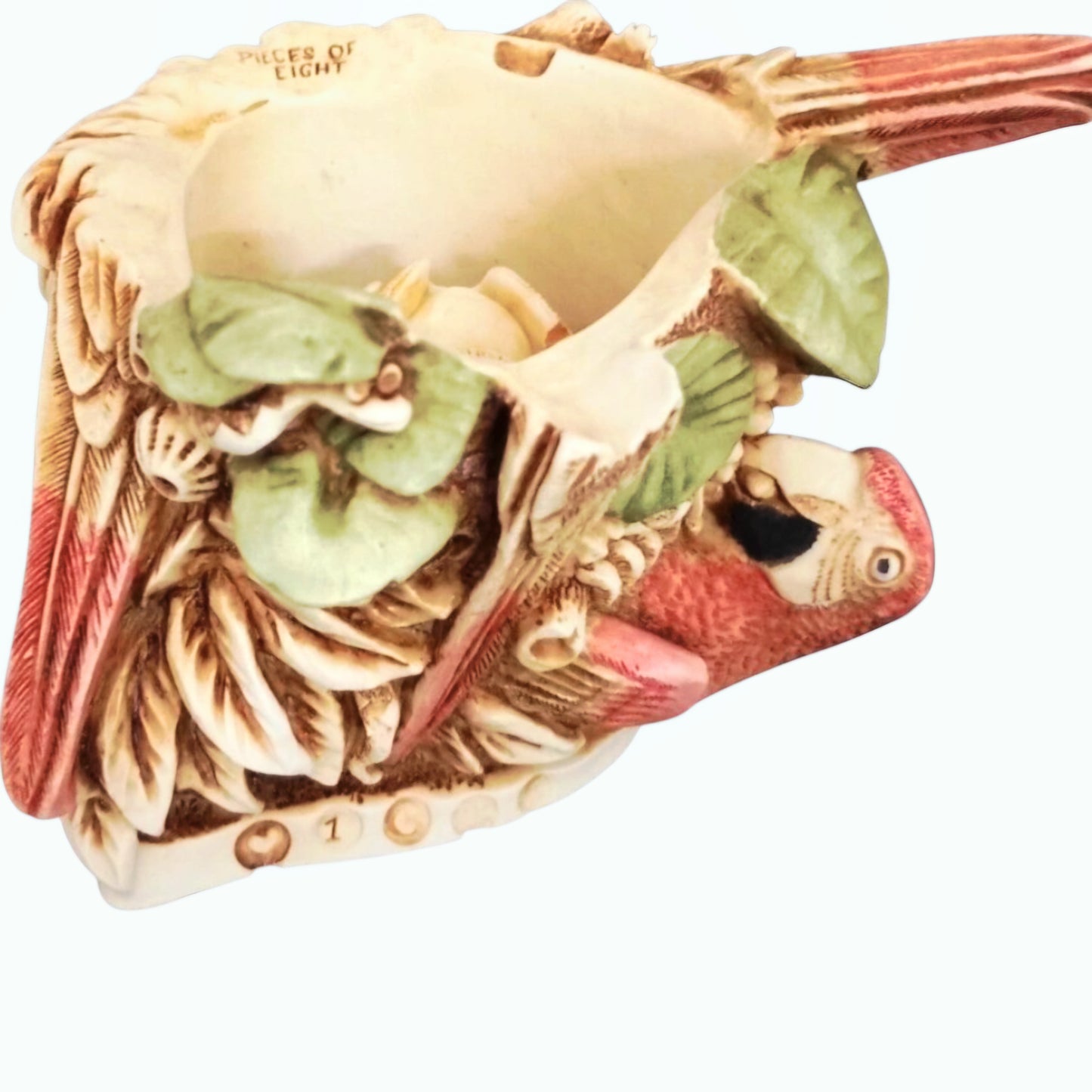 Vintage 1997 Harmony Kingdom Pieces of Eight Red Macaws Trinket Box Figurine