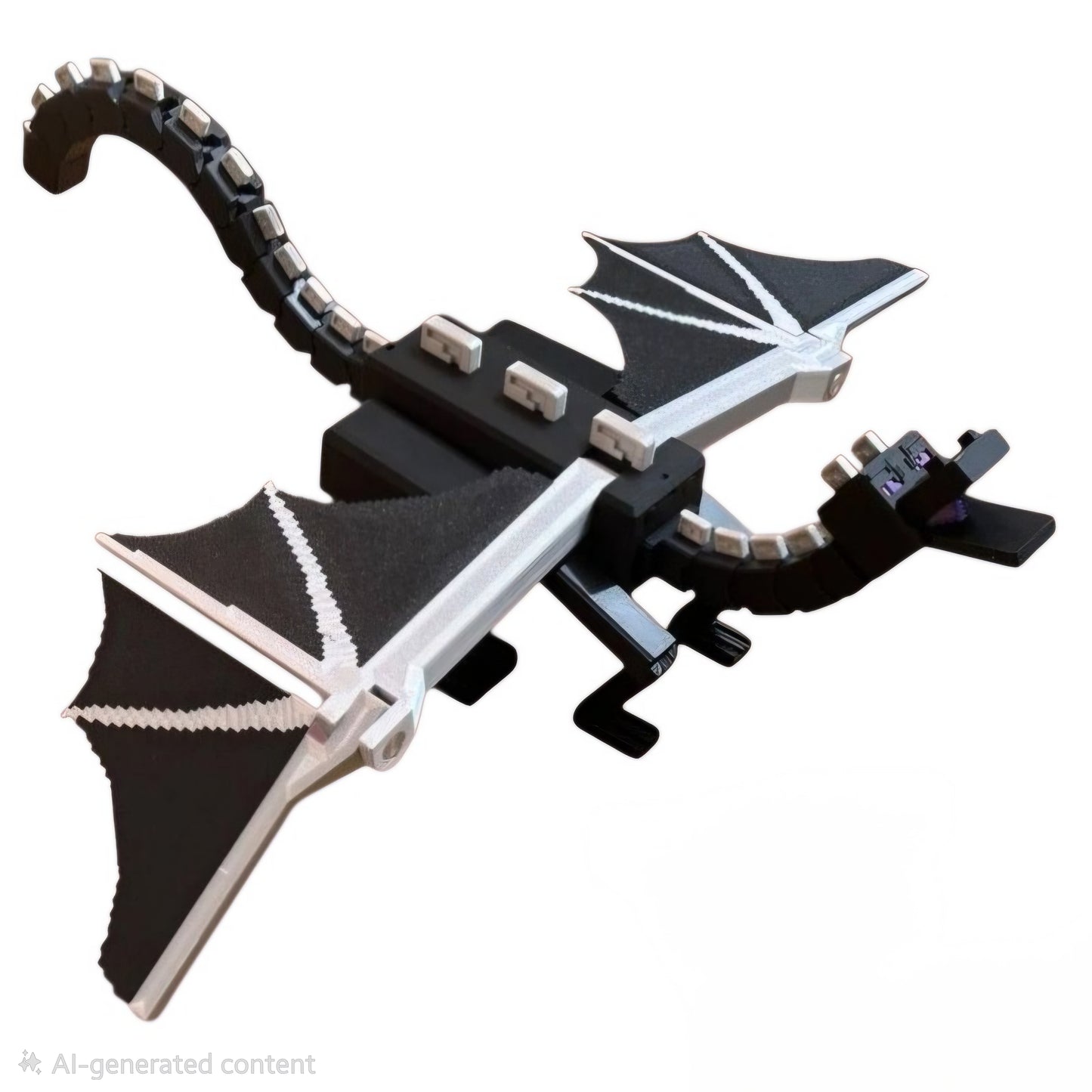 Minecraft Ultimate Ender Dragon 9" Action Figure Mattel Mojang Black/Silver