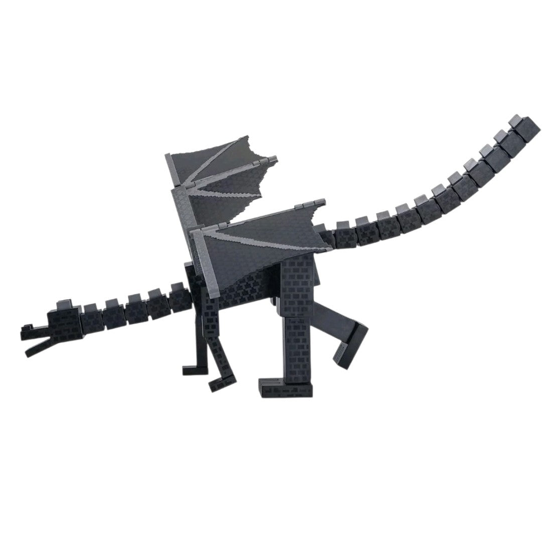 Minecraft Ultimate Ender Dragon 9" Action Figure Mattel Mojang Black/Silver