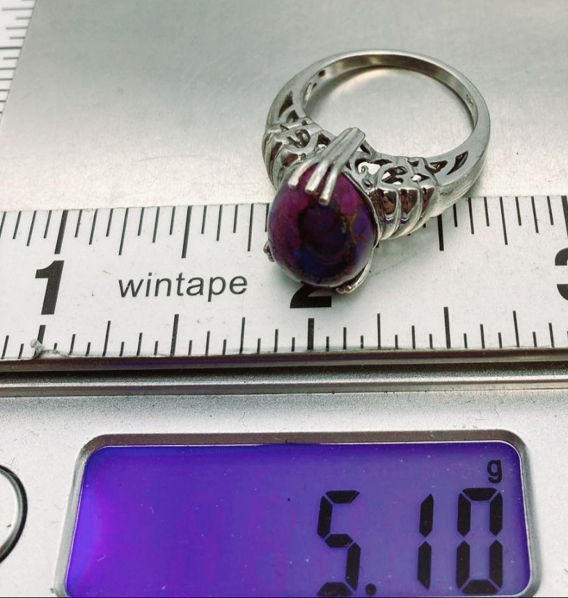 Beautiful *Sterling Silver & Purple Mojave Turquoise Ring (sz 8)