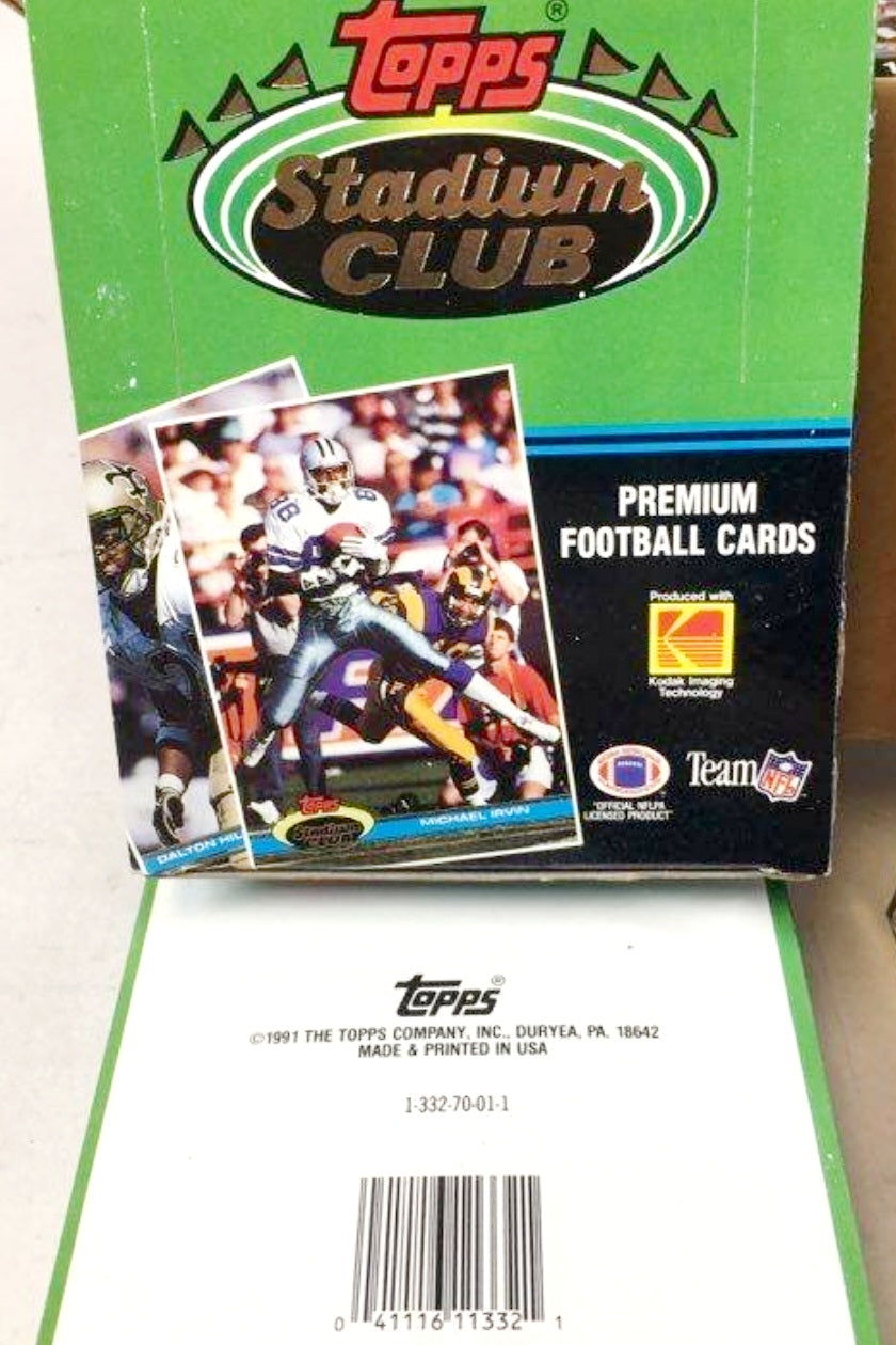 NIB *1991 Topps Stadium Club Vintage NFL Trading Cards Box