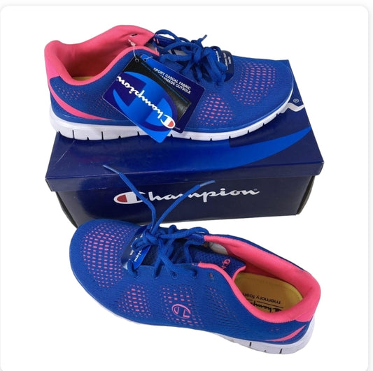 NIB *Champion Women Blue/Pink Lace-up Athletic Sneakers (sz 10)