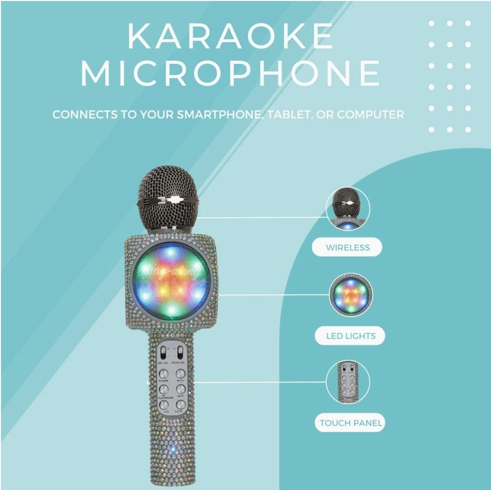 Trend Tech BLING Bluetooth Karaoke 2-in-1 Microphone & LED Light-up Speakers