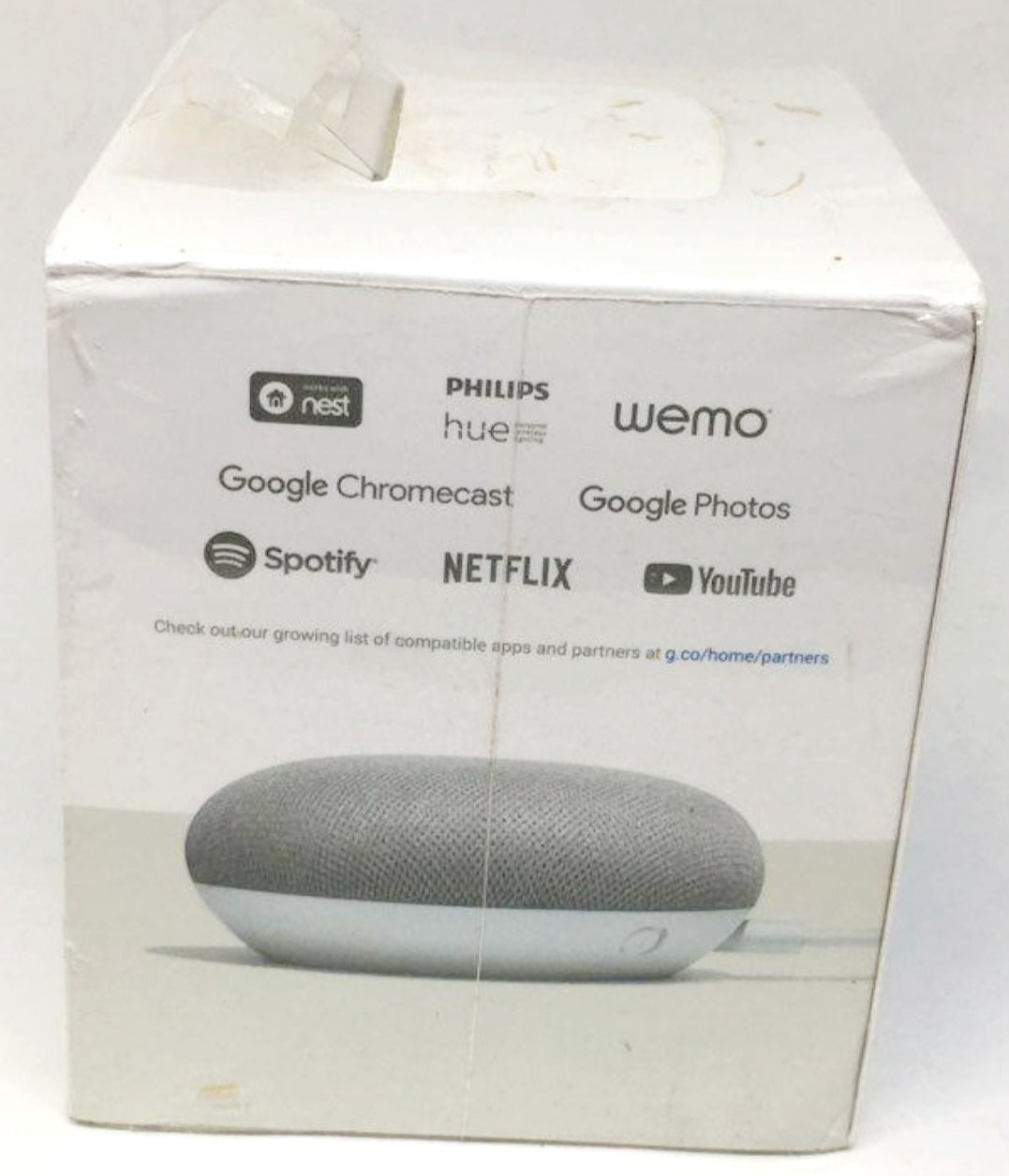 NIB *Google Home Mini Smart Speaker w/ Google Assistant CHALK #GA00210