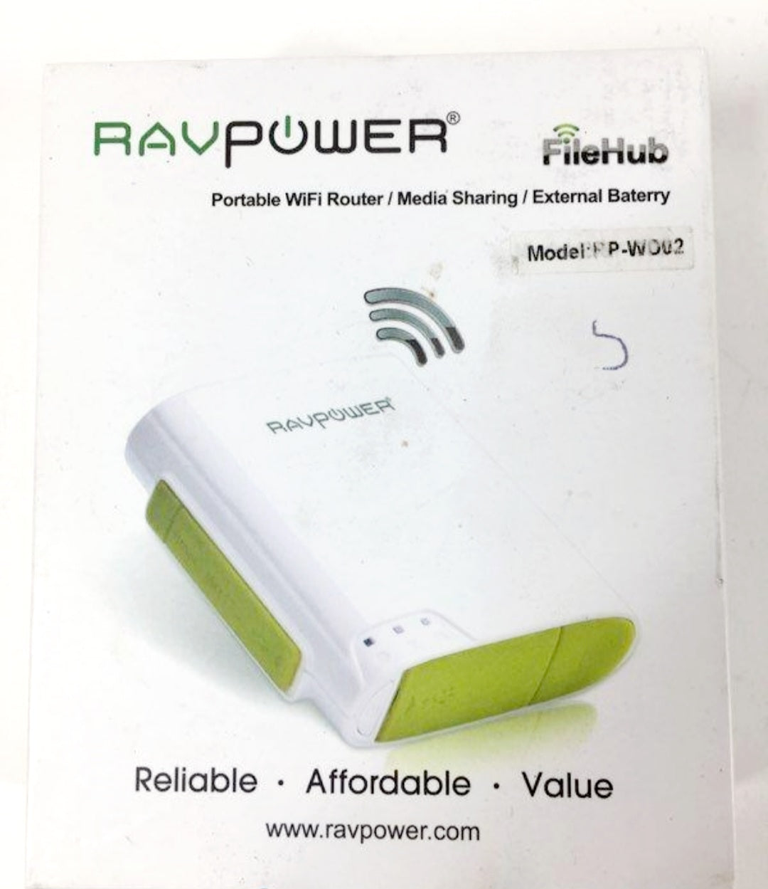 RAVPOWER *Filehub Portable WIFI Router Media Sharing RP-WD02