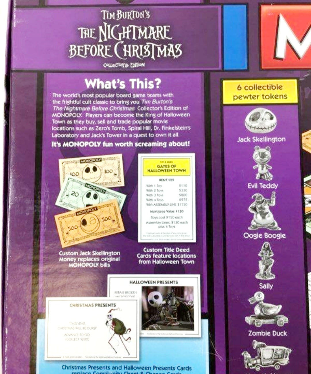 NIB *The Night Before Christmas Monopoly Game Tim Burton