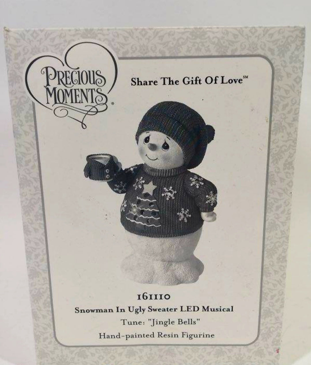 Precious Moments *Snowman in Ugly Sweater LED Musical #161110 (2015)