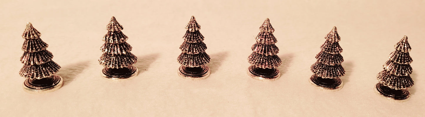 Silverplated *Christmas Tree Place Card Holders (set of 6)