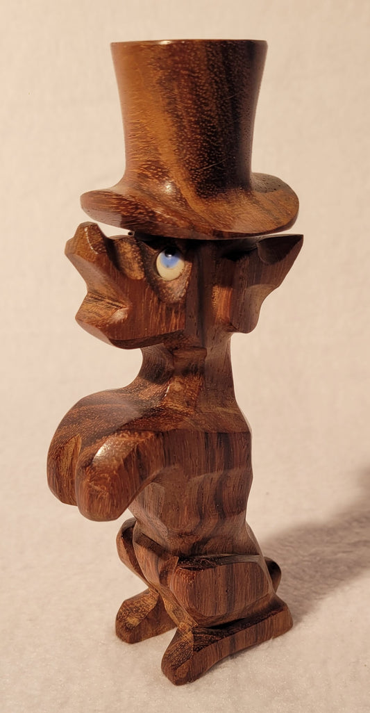 Unique Wooden Cork Screw Bottle Opener - TopHat Dog